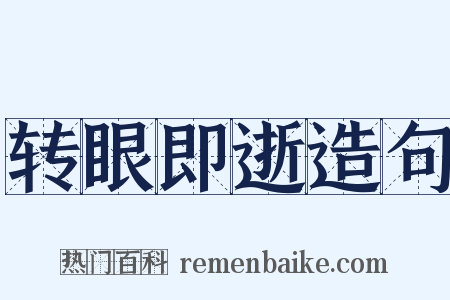 转眼即逝造句是什么意思的图片